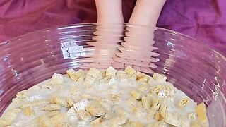 Foot Fetish Food Porn - Feet in a Giant Bowl of Wet Cereal