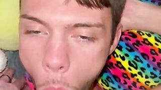 Twink sucks boyfriends big dick