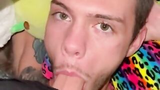 Twink sucks boyfriends big dick