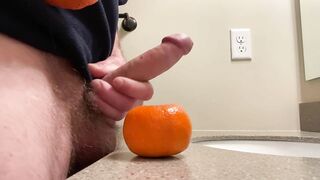 Fucking two cuties and blowing a huge load all over them. Fruit fuck!