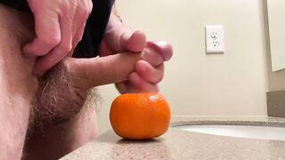 Fucking two cuties and blowing a huge load all over them. Fruit fuck!