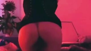 Big ass with a foxy tail teasing and dancing before anal