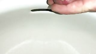 Watch Me Pee - Watch how I can intensely pleasure my penis while squeezing the head while pissing