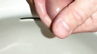 Watch Me Pee - Watch how I can intensely pleasure my penis while squeezing the head while pissing