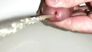 Watch Me Pee - Watch how I can intensely pleasure my penis while squeezing the head while pissing