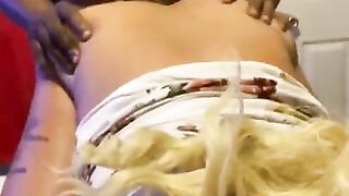 Blonde milf gets fucked by black guy sends video to husband