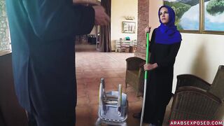 Arab Cleaning Lady Slowy Sucks Cock