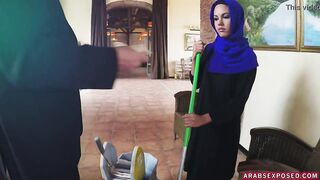 Arab Cleaning Lady Slowy Sucks Cock