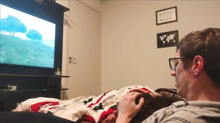 Sucking Step Brother's Cock while he Plays GTA