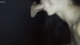 Real amateur wife glory hole blowjob stranger cum in mouth