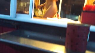 Girl Flashing Bikini Caffee Baristas