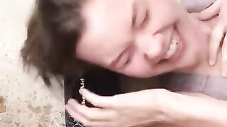 Pissing in her Girlfriend's Mouth