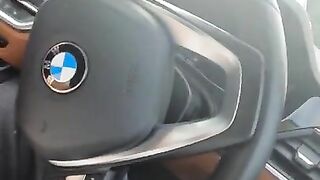 Step Mom Took her 1 Min To Make Step Son Cum In Front Car Seat