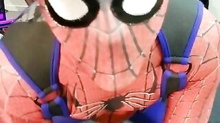 Spiderman and His Fleshlight No Cum Big Cock