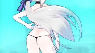 【MMD】Haku-san - Majestic!【R-18】