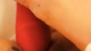 Moaning and getting orgasm with my vibrating toy