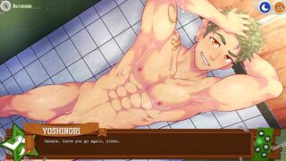 Camp Buddy: Scoutmaster Season | Aiden Showering with Yoshinori (Abs)