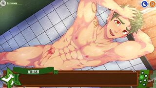 Camp Buddy: Scoutmaster Season | Aiden Showering with Yoshinori (Armpits)