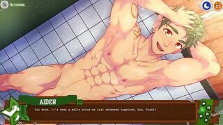 Camp Buddy: Scoutmaster Season | Aiden Showering with Yoshinori (Armpits)