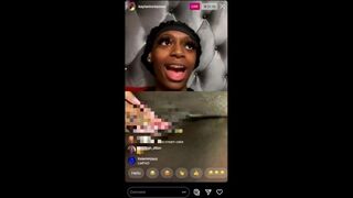 Peaches Starts Playing With Her Box While On Instagram Live With Kayla