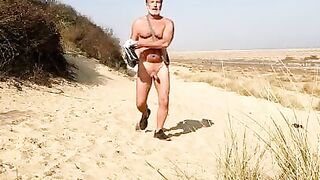 Tight Shorts on the beach pissing and cum trailer