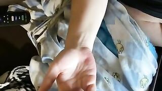 Wife Strokes Daddies 8” Cock