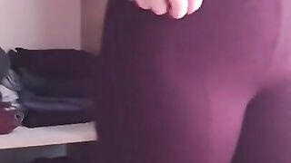 Step mom with big ass pulled off leggings fucking step son