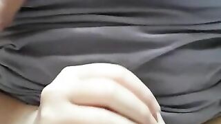 cum onto perfect tits