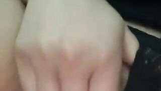 Eighteen year old slut licks her fingers thinking about boyfriend's best friend