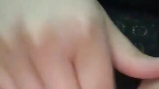 Eighteen year old slut licks her fingers thinking about boyfriend's best friend