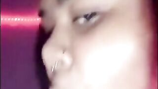 Emo chick swallowing dick and getting railed