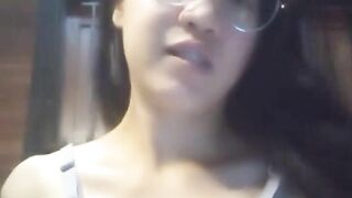 Asian girl at home alone bored to be alone Masturbate  16