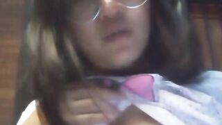 Asian girl at home alone bored to be alone Masturbate  16