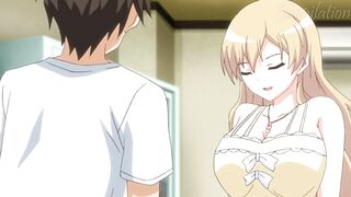 Anime Hentai Eroge Horny Blonde Maid Gives a Sloppy Blowjob and Let You Cum Between her Tits