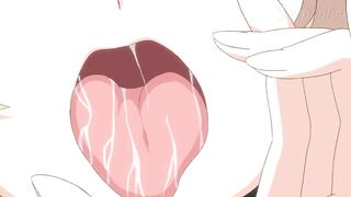 Anime Hentai Eroge Horny Blonde Maid Gives a Sloppy Blowjob and Let You Cum Between her Tits