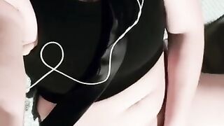 Trans twink masturbates -ASMR moaning & whimpering