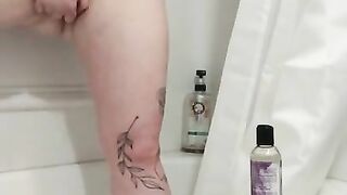 College Slut Uses Dildo In Shower