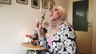 Smoking compilatipn 1 - Tattooed blonde MILF smokes