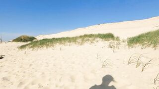 SEX OUTDOOR At the beach I finger myself and make myself cum in the dunes out of sight of voyeur