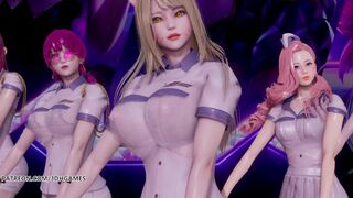 [MMD] SOMI - What You Waiting Sexy Striptease KDA Ahri Akali Kaisa Evelynn Seraphine