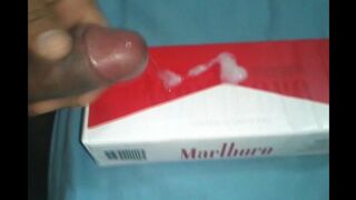 I cum on a 10-pack Marlboro carton