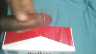 I cum on a 10-pack Marlboro carton