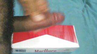 I cum on a 10-pack Marlboro carton