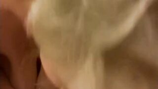 Blonde Suck off Cock in Shower