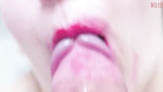 Mother friend blowjob pink lips make me Cum