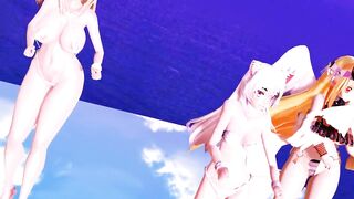 【MMD】Chaika Neko & Sena Sexy & Astrea Macne set【R-18】