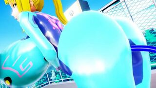 Imbapovi - Samus in Zero Suit - Water Filling Breast Expansion 1