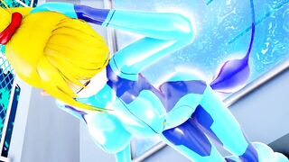 Imbapovi - Samus in Zero Suit - Water Filling Breast Expansion 1