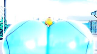 Imbapovi - Samus in Zero Suit - Water Filling Breast Expansion 1