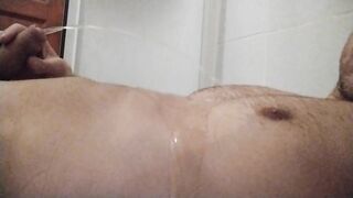 PISSING IN SHOWER - I DRINK PISS AND CUM ON MY SELF